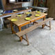 Oak farmhouse table – 1950s