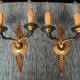Pair of Empire style wall lights.