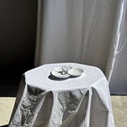 Vintage serving dish in white porcelain with shells MP Samie D26 H4
