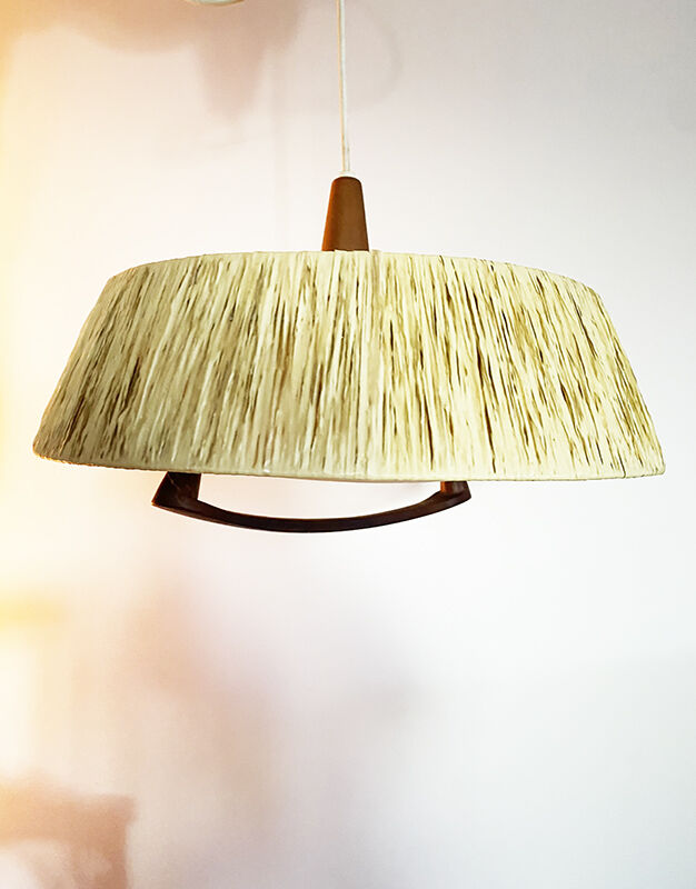 Teak pendant light Maison Temde Leuchten