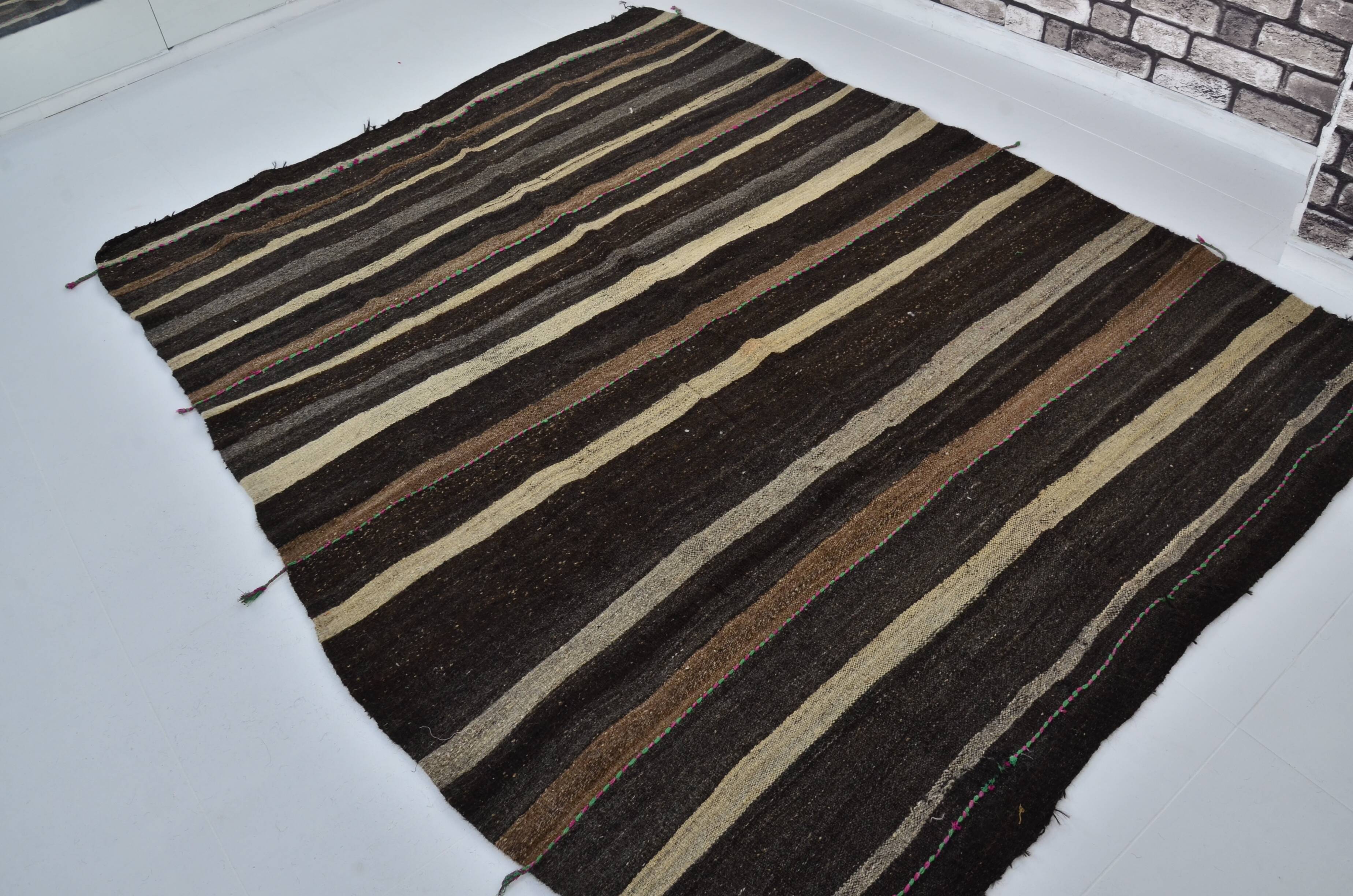 Stripe Vintage Anatolian Kilim Rug  sku 3057