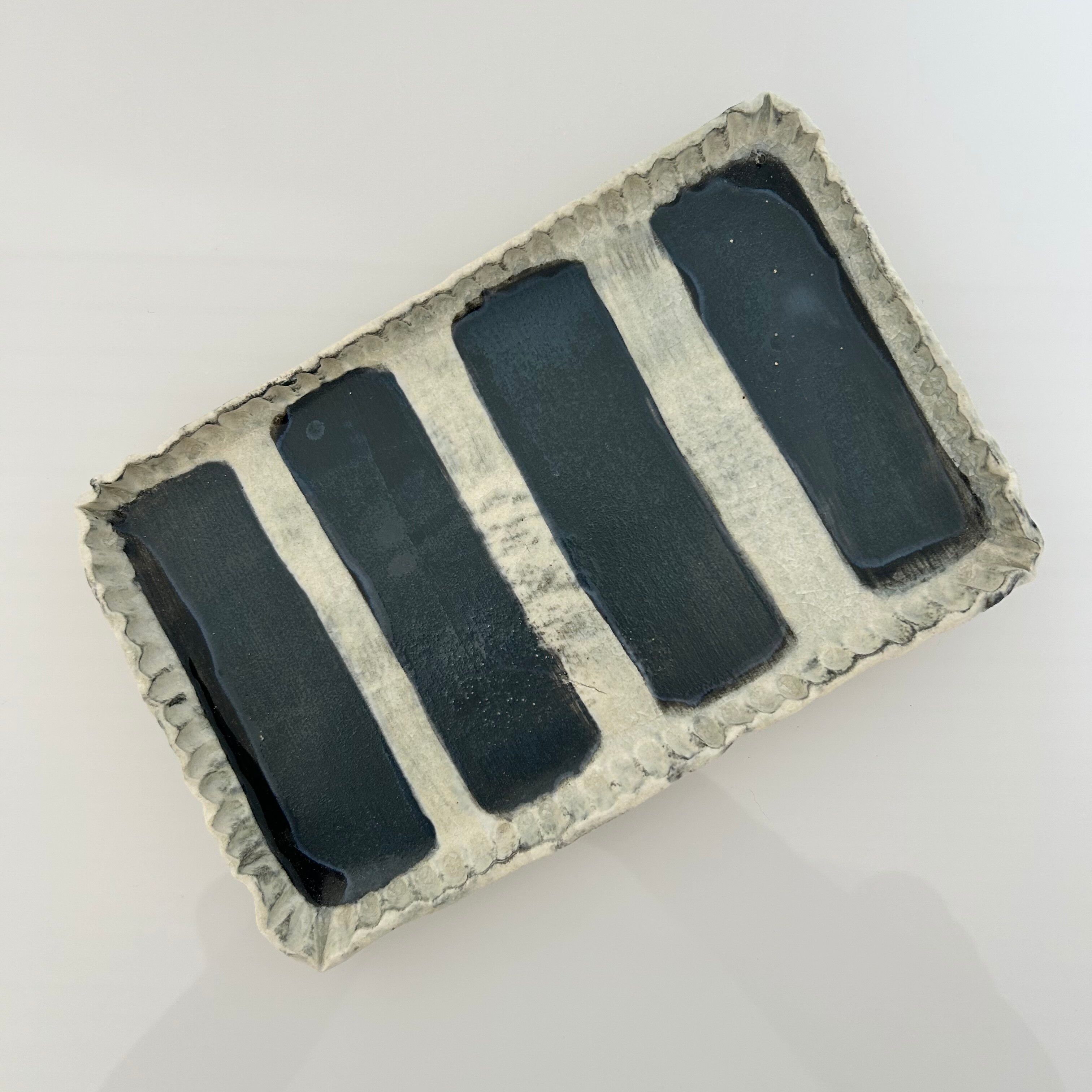 Raku-style artisan plate