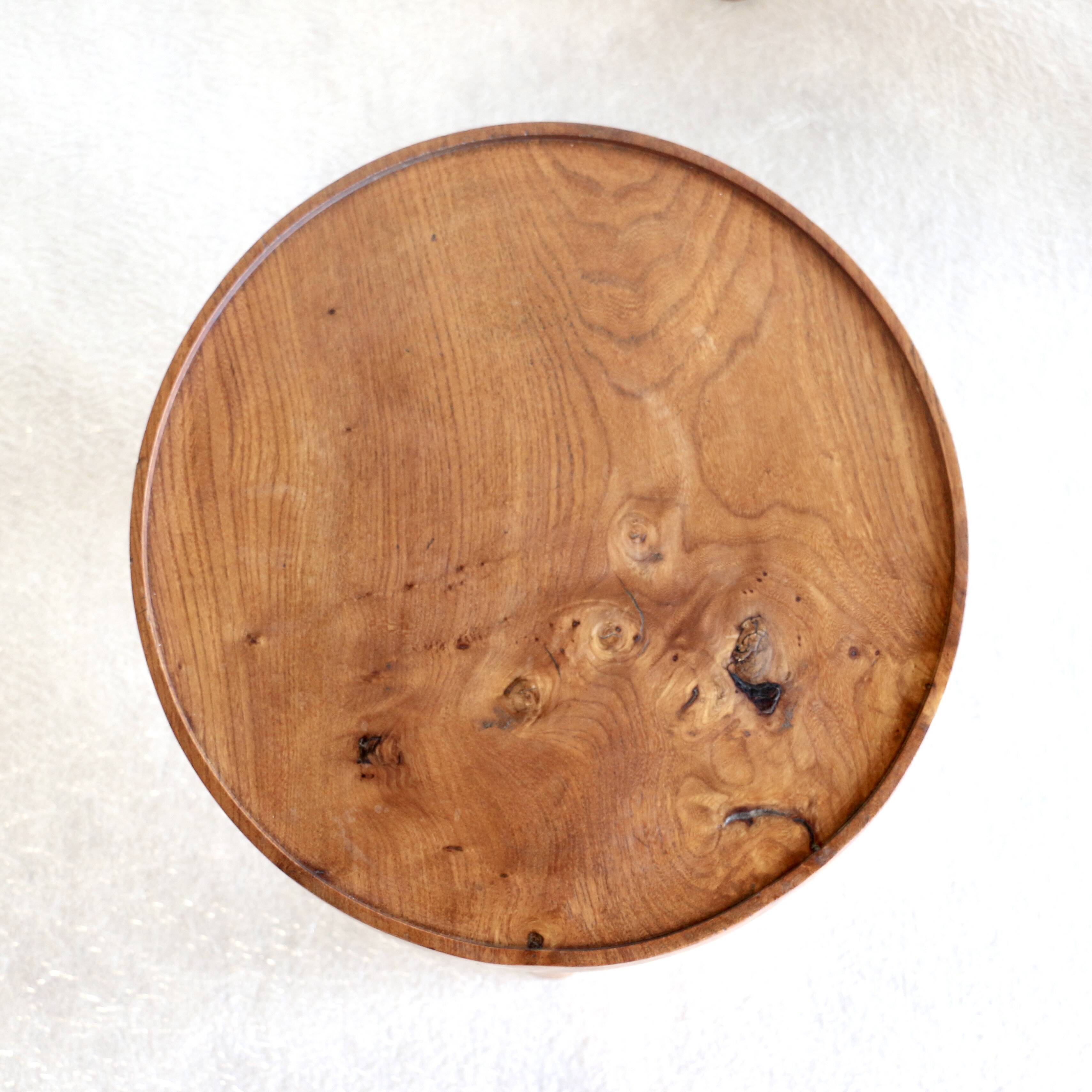 A set of three small round tables. Mado Jolain and René Legrand. France 1956