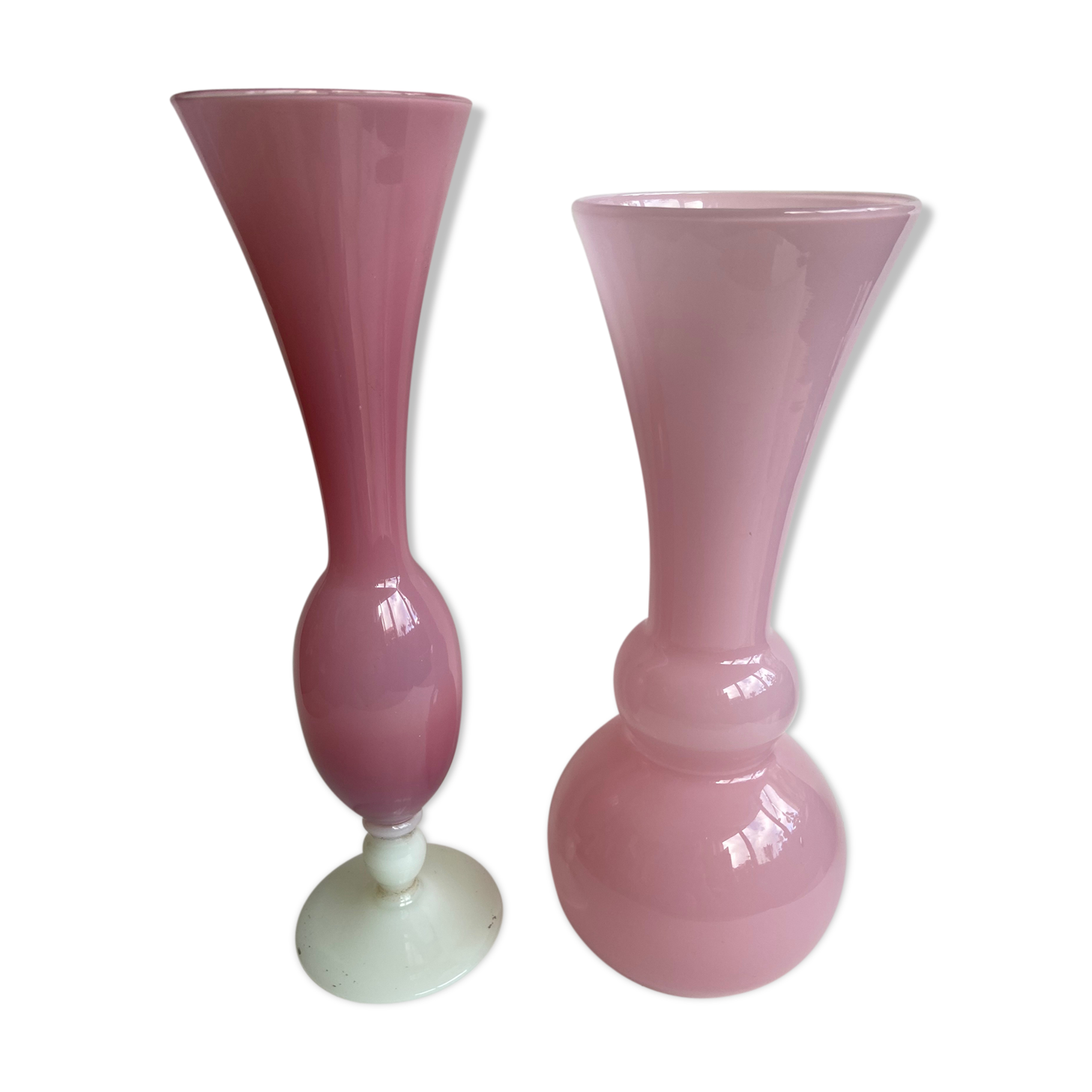 Pair of opalin vases