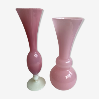 Pair of opalin vases