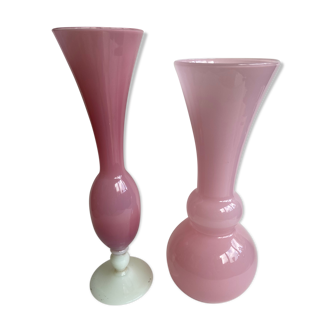 Pair of opalin vases