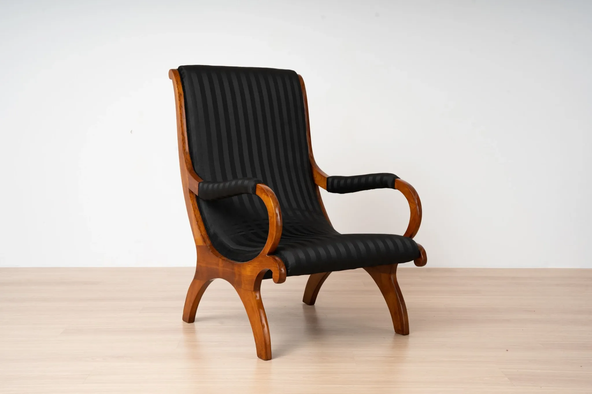 19th-Century Biedermeier Cherrywood Armchair, Germany, circa 1830-1850