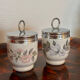 Set of two egg coddlers porcelain Royal Worcester