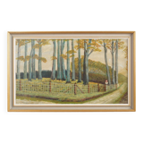 Tableau « La route de la forêt », design scandinave, années 1960