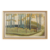 Painting „The Road to the Forest”, Scandinavian design, 1960s