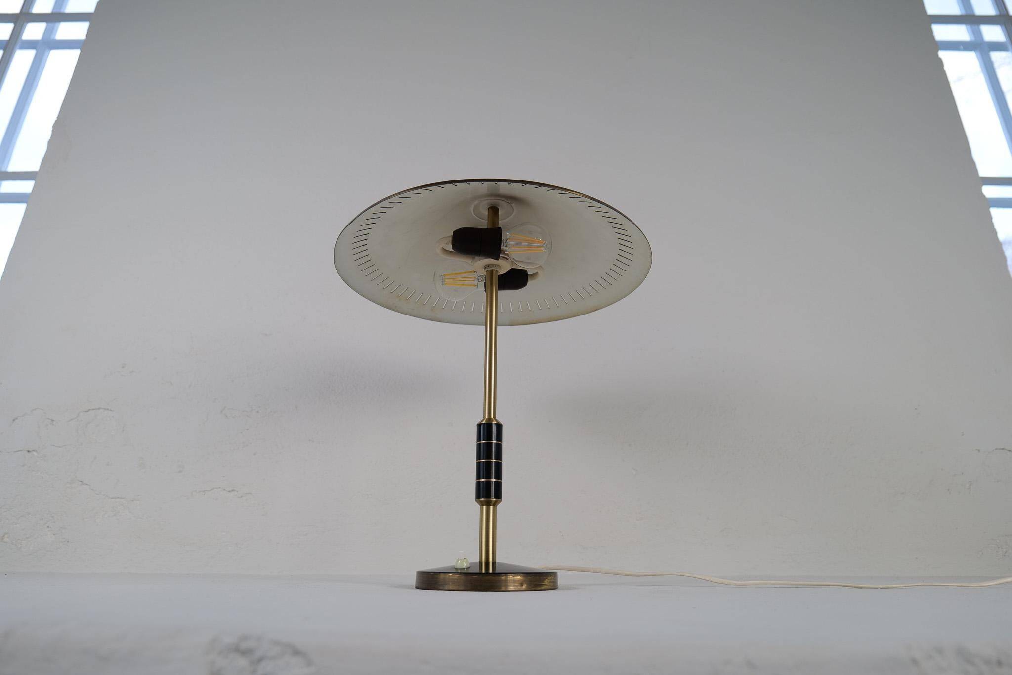 Mid-Century Modern Table Lamp by Bent Karlby Produced by Lyfa in Denmark, 1956