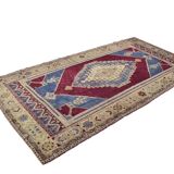 Antique Handmade Wool Oushak Carpet