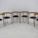 Set of 6 dining chairs by Börge Lindau for Bla Station Sweden 1990s