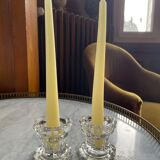 Glass candlesticks