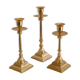 Set of vintage brass candle holders 1960