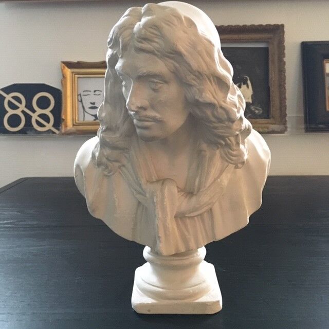 Bust of Molière in plaster