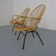 Set of Dutch Mid-Century Bamboo Chairs by Rohé Noordwolde, 1950s