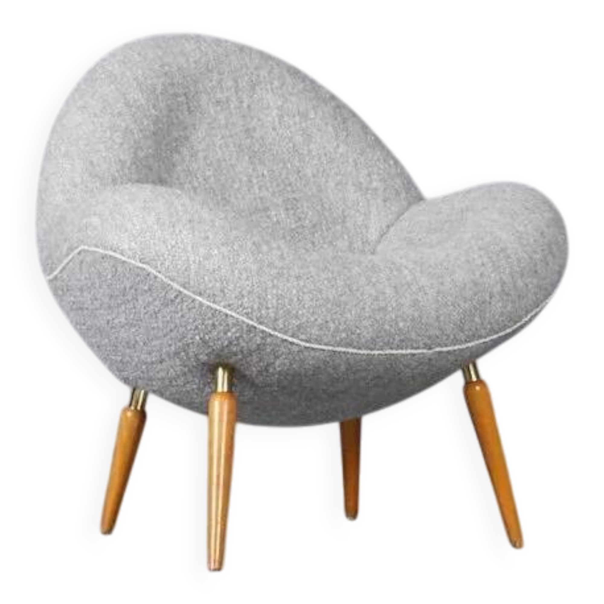 Lounge chair in boucle by Fritz Neth for Correcta