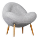 Lounge chair in boucle by Fritz Neth for Correcta