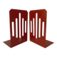 Pair of garnet metal bookends
