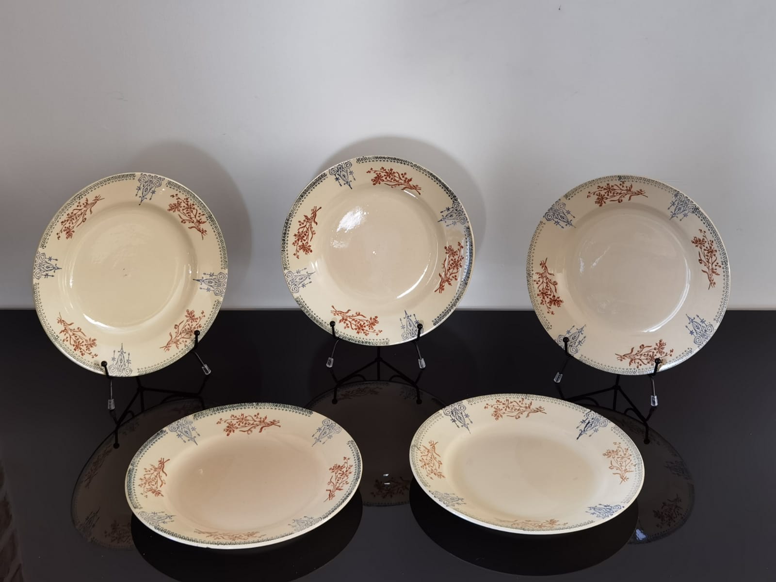 Set of semi-hollow plates Amandinoise St Amand vintage