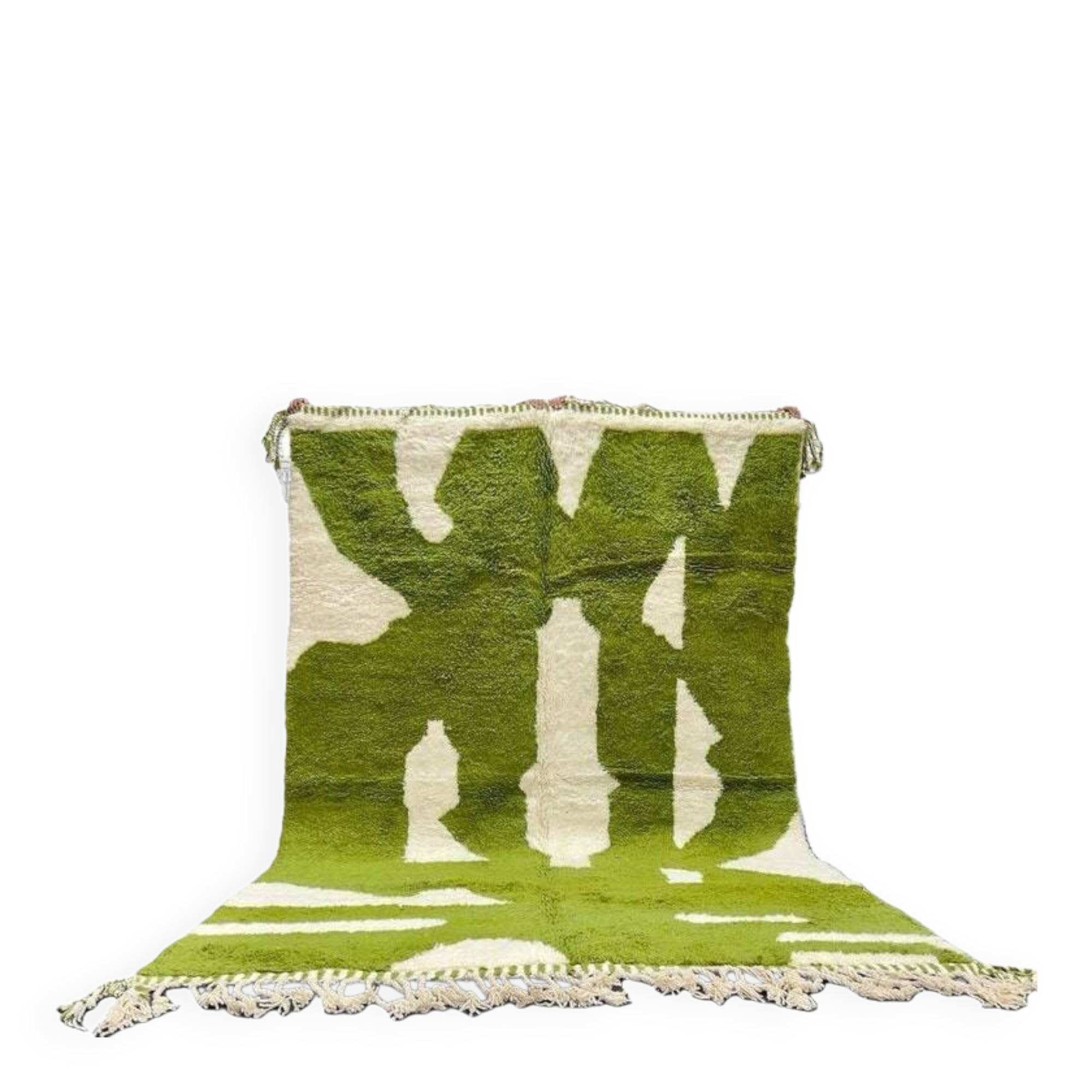 Green Moroccan Rug - Handmade Berber Wool Rug, 150/250CM