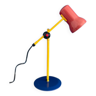 Colored metal articulated lamp 80s 90s