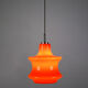 Mid-century orange glass pendant lamp