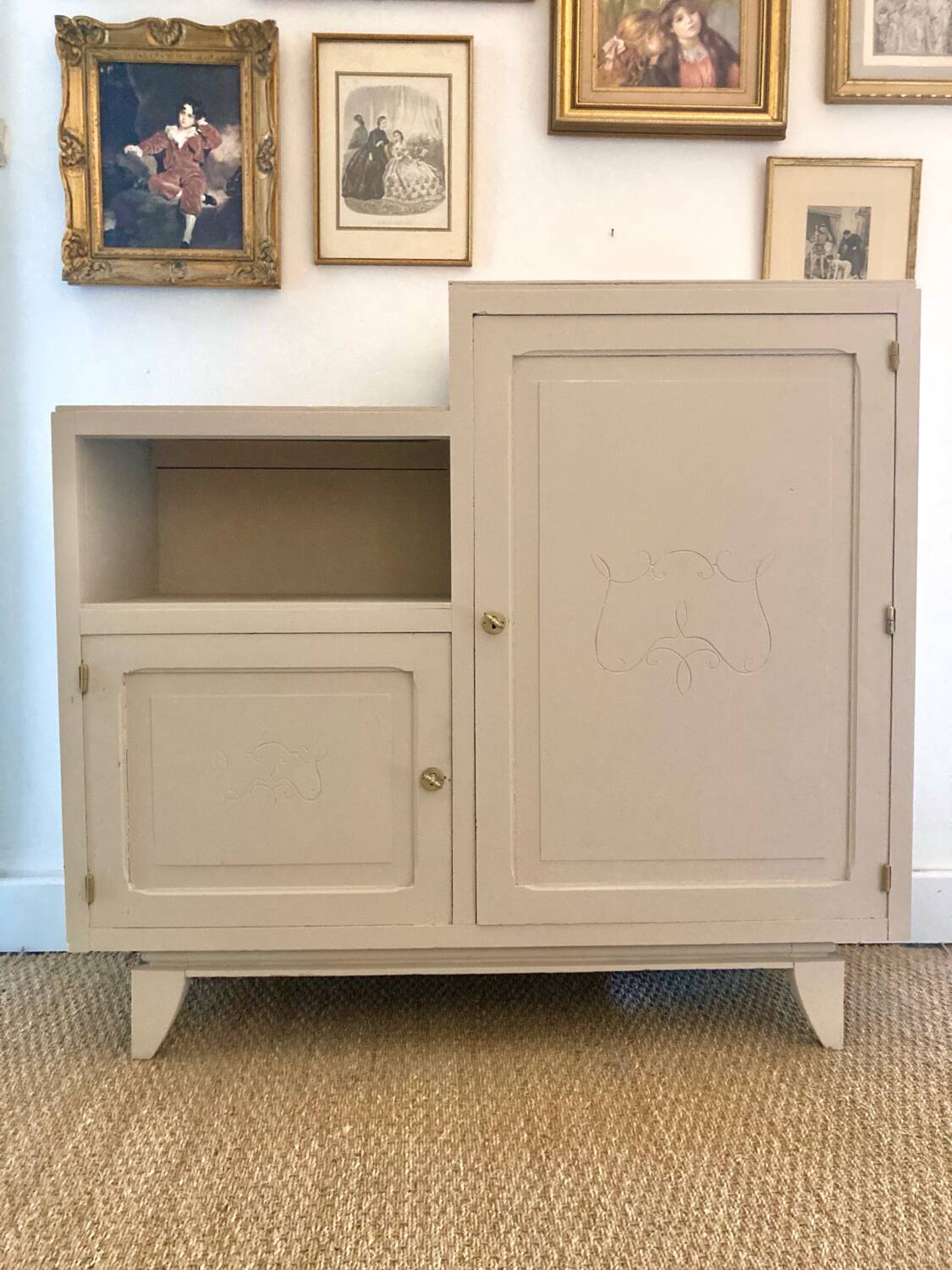 Asymmetrical Art Deco chest of drawers