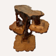 Biomorphic brutalist tree triple plant stand or side table, Dutch 1960s