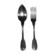Antique silver monogram cutlery 'au filet' Christofle