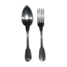 Old cutlery silver monogram 'au filet' Christofle