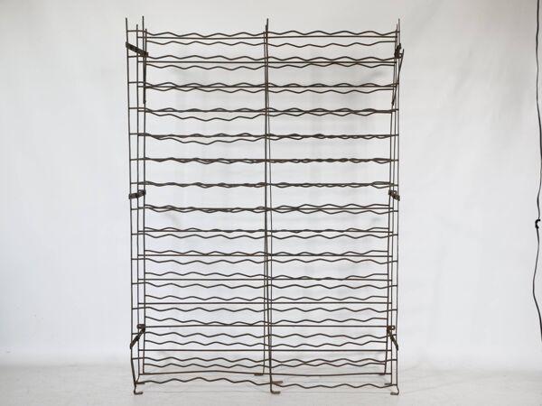 Grand casier à vin vintage en métal, 1960s