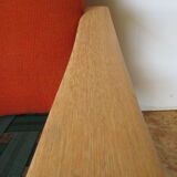 Scandinavian orange wool sofa