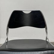 Set of minimalist postmodern stackable chairs, 1980s.