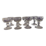 Lot de 8 verres à liqueur de bistrot en verre épais