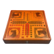 old wooden checkers' box, goose game, dada horses and jacquet with pawns. collectible game