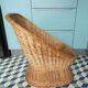 Vintage rattan basket warmer