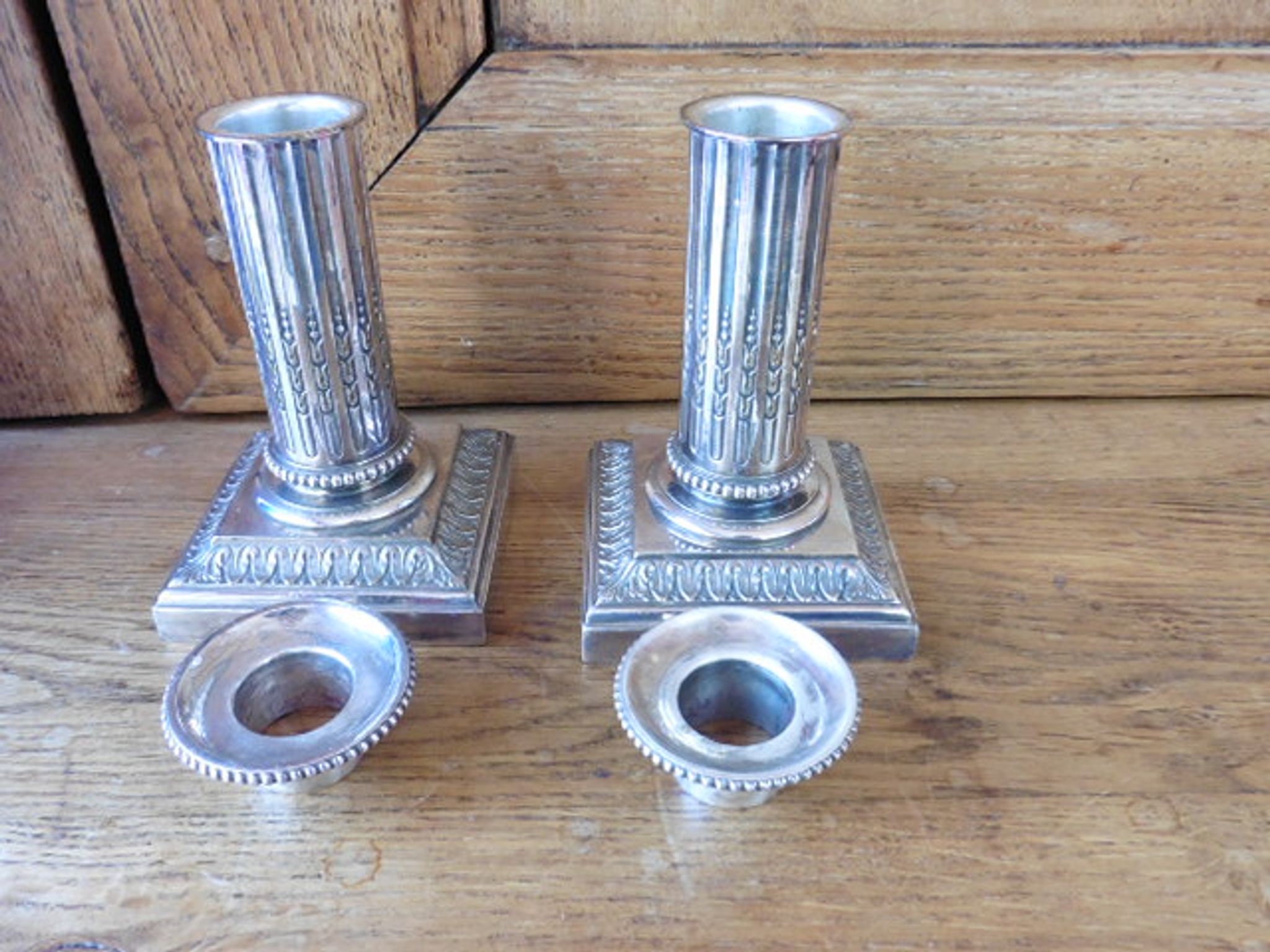Pair of candlesticks xix ème cailar gayard style louis xvi