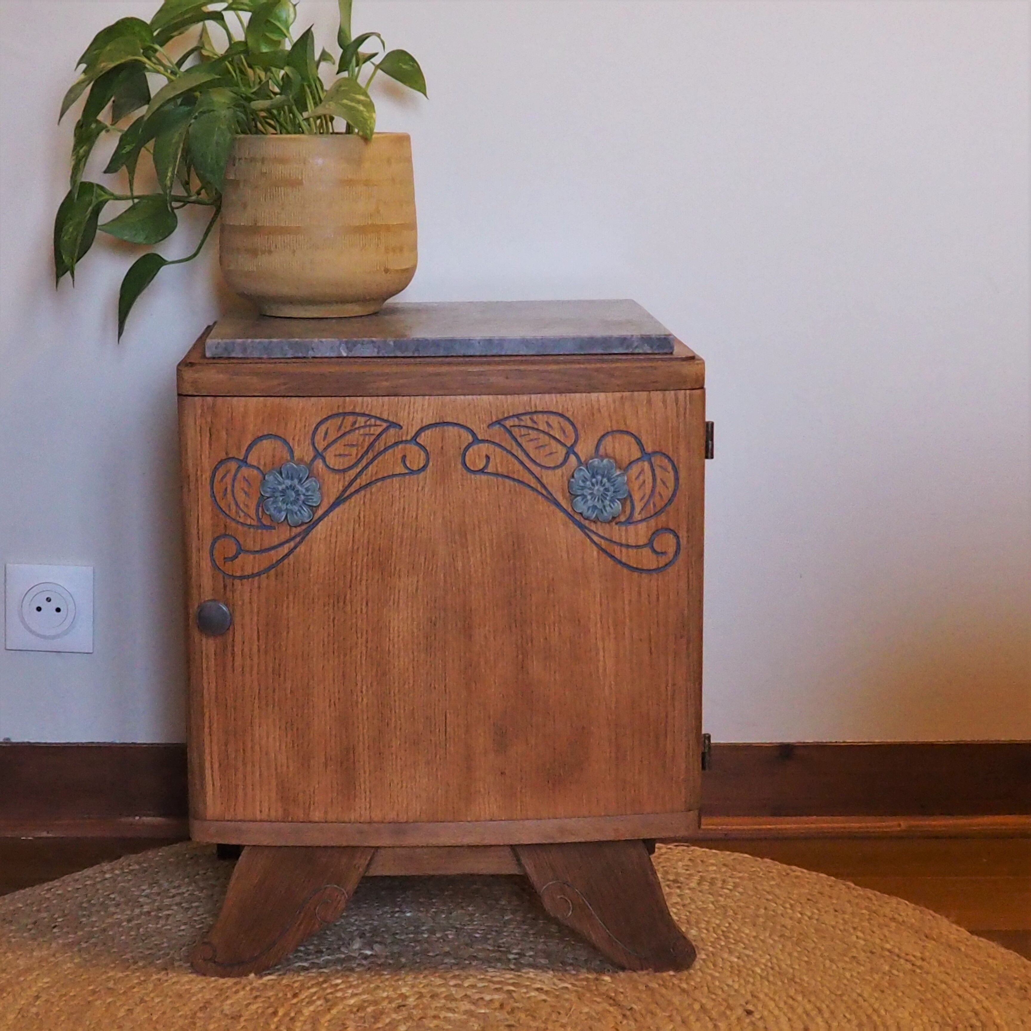 Renovated Art Deco bedside table