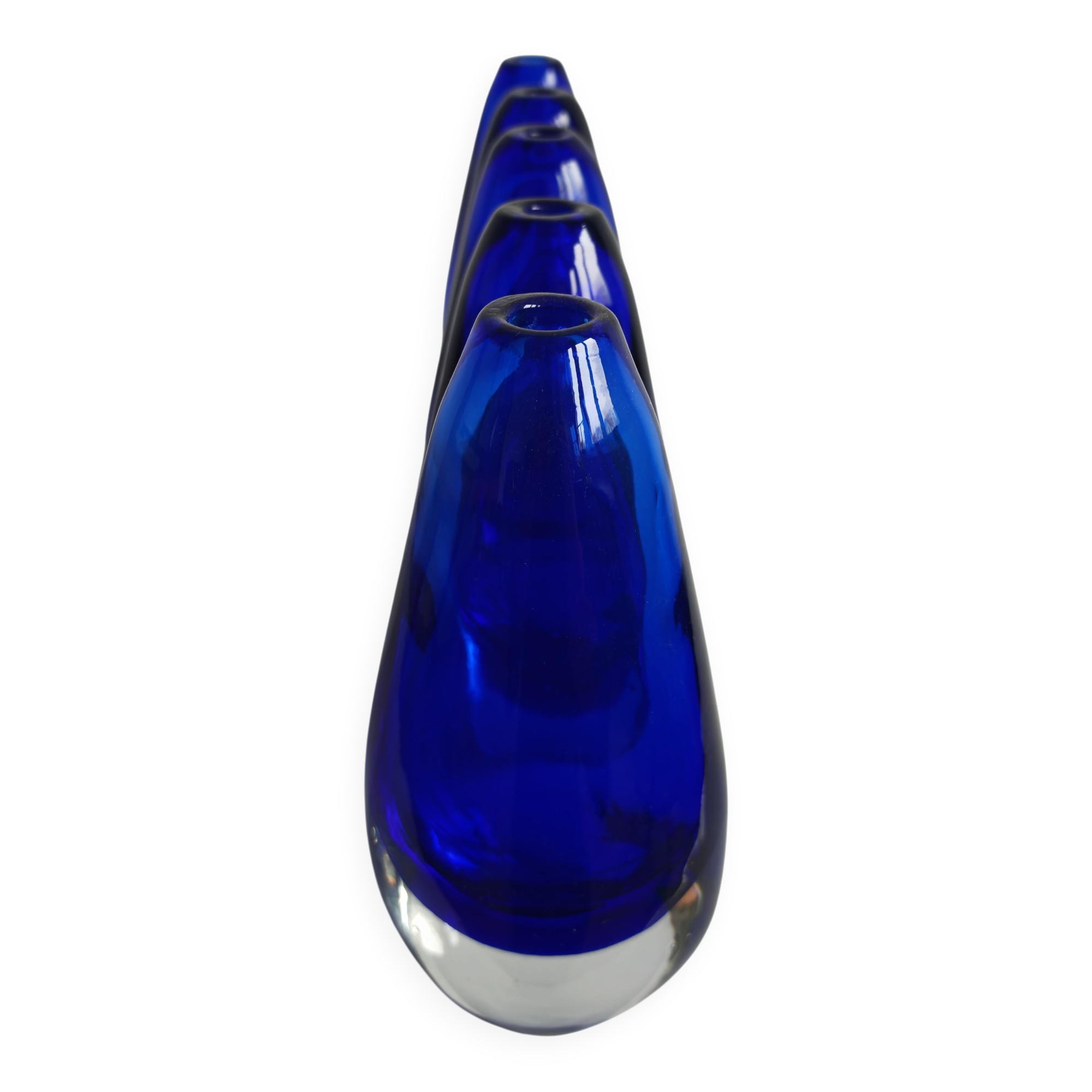 Murano glass vase Sommerso Mid Century Modern 1970s