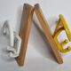 Pair of vintage "Ghidini Italy" coat hooks, two hooks, 20 cm