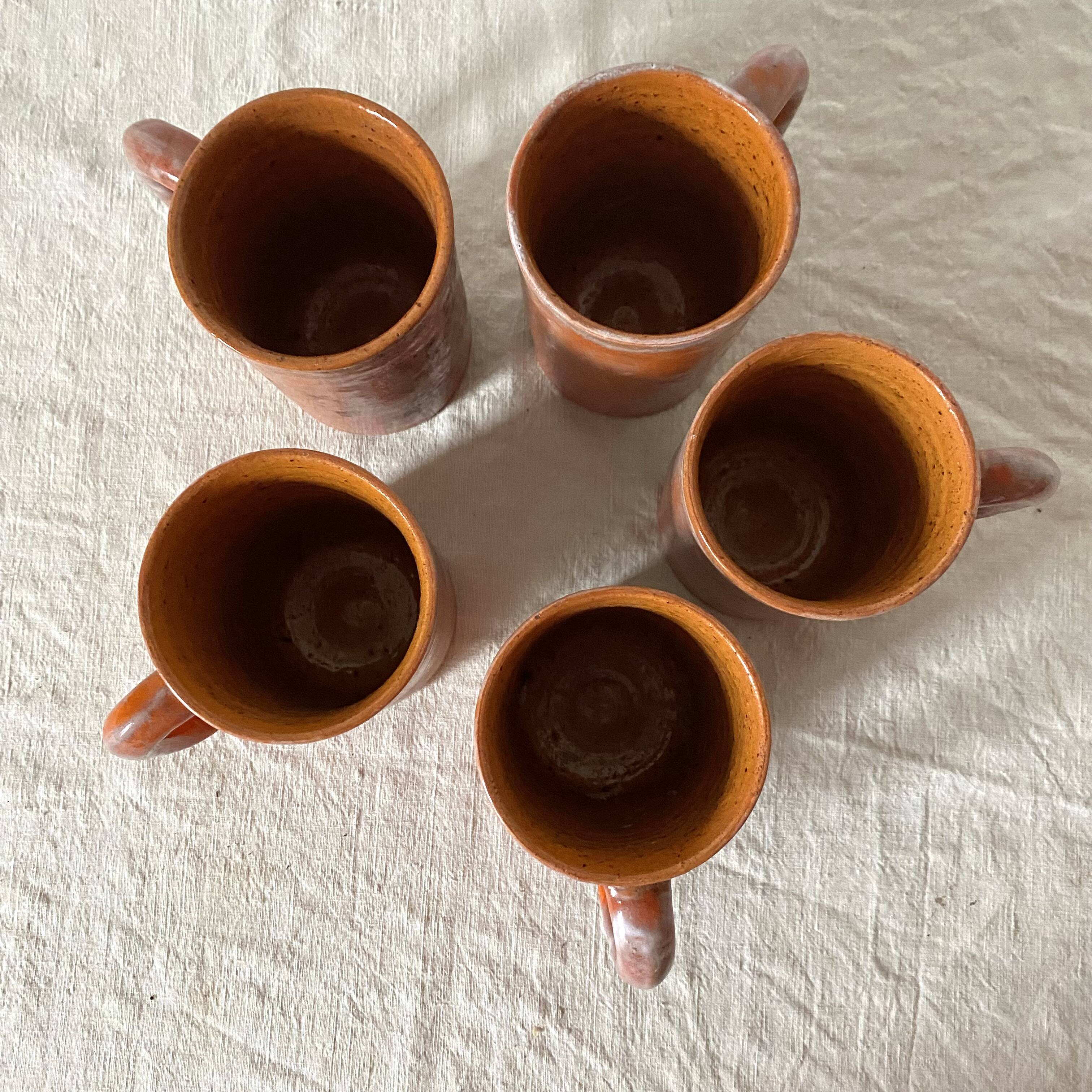 Glazed ceramic mugs