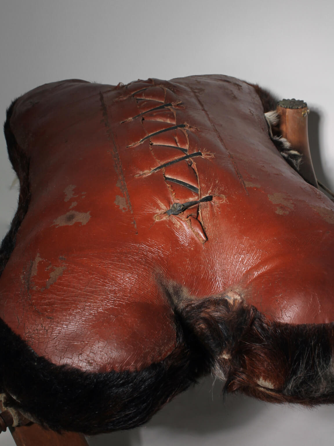 Cowhide Camel Saddle Stool