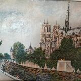 Oil on canvas Notre Dame de Paris AR Noulin