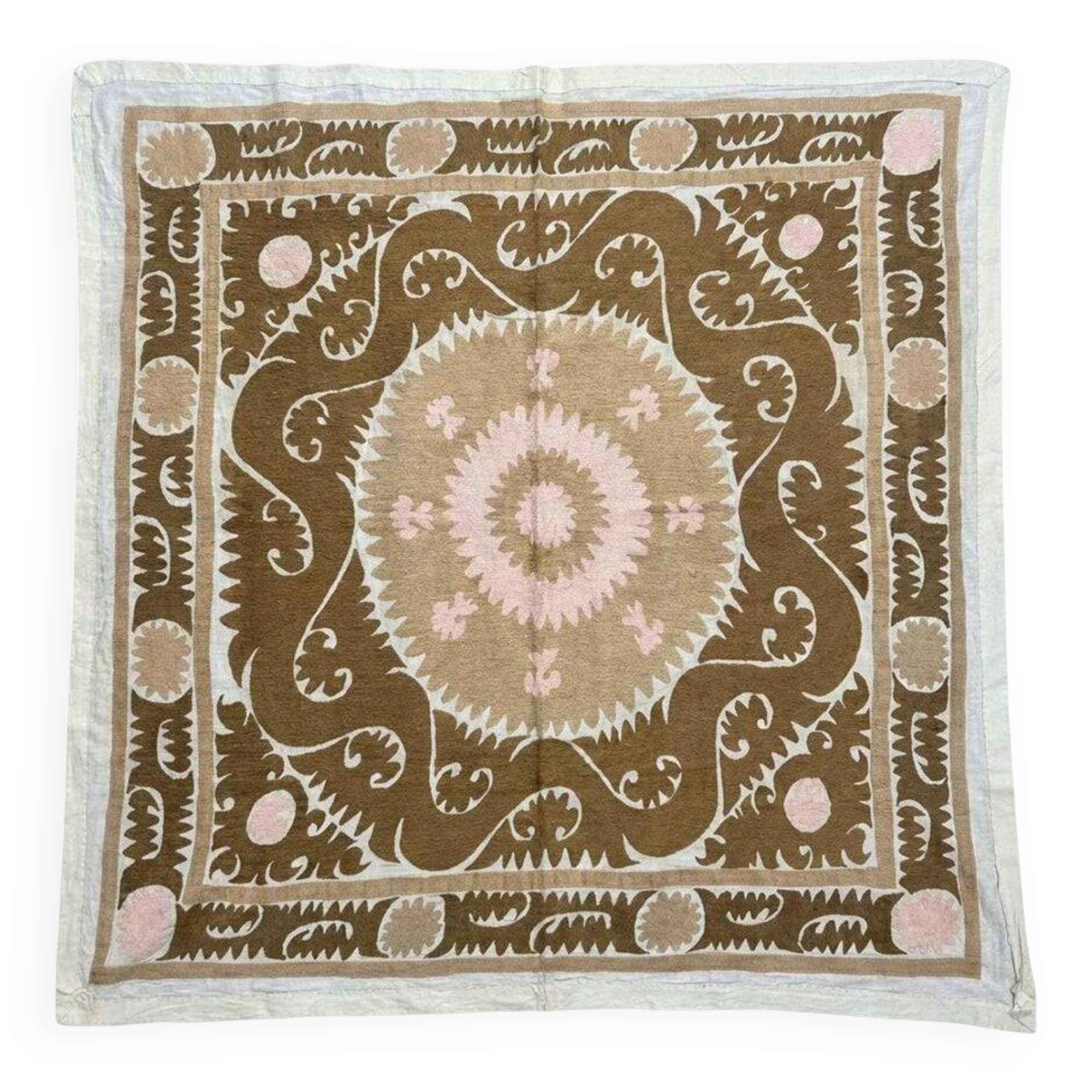 Vintage hand-embroidered tablecloth 156x160 cm