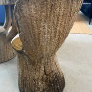 Garden furniture in concrete imitation faux wood