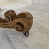 Napoleon III era pedestal table in burr walnut