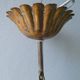 Hanging lamp with flowers in gilded metal, 60/70 years
