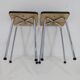 1970s Pair of Stools with Leatherette Upholstery ,Czechoslovakia